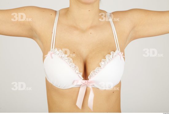Upper Body Woman Casual Underwear Bra Average Studio photo references
