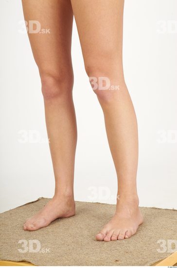 Calf Woman Nude Casual Average Studio photo references