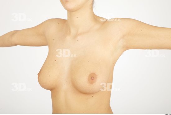 Chest Upper Body Woman Nude Casual Average Studio photo references