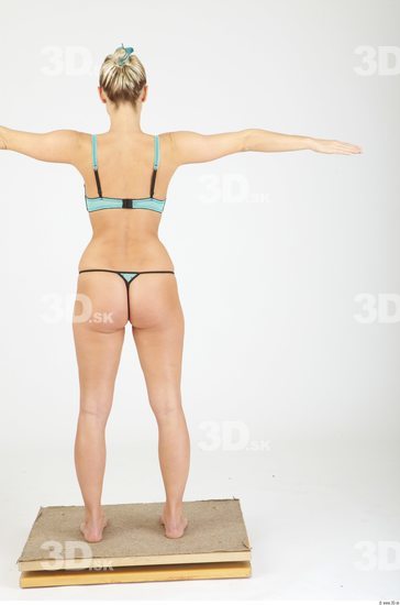 Whole Body Woman Animation references T poses Underwear Slim Studio photo references