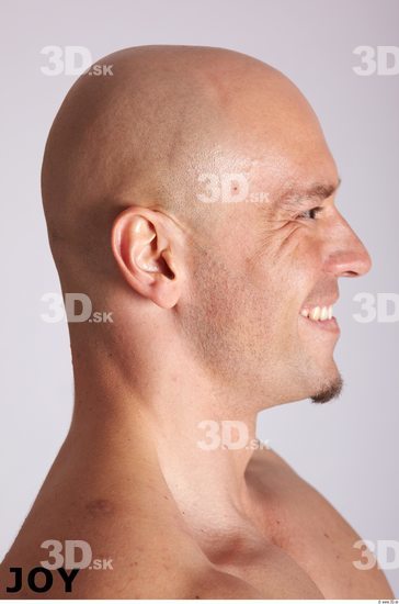 Face Emotions Man White Muscular Bald