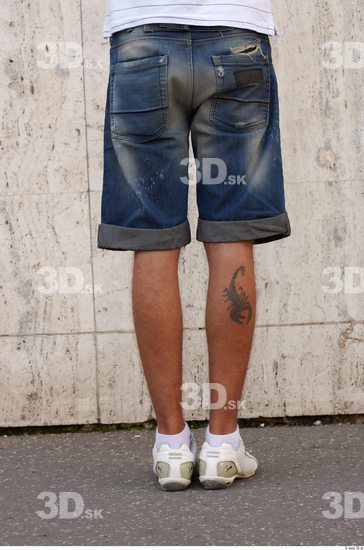 Leg Man White Tattoo Casual Shorts Slim