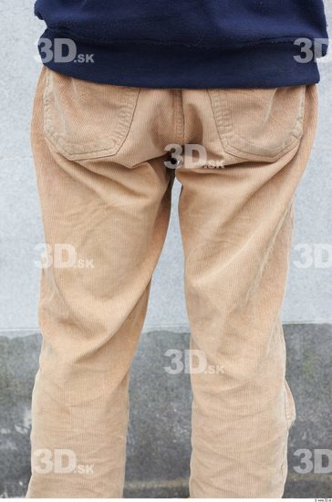 Thigh Man White Casual Trousers Slim