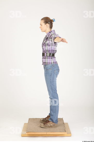 Whole Body Woman Animation references T poses Casual Athletic Studio photo references