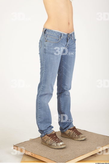 Leg Whole Body Woman Animation references Casual Jeans Athletic Studio photo references