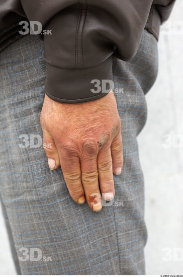 Hand Head Man Casual Average Overweight Bearded Wrinkles Street photo references