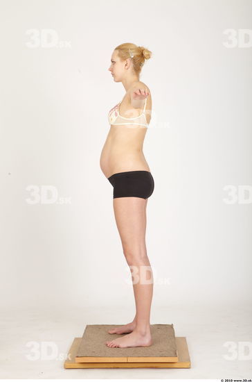 Whole Body Woman Animation references T poses Nude Underwear Pregnant Studio photo references