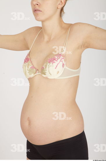 Whole Body Woman Animation references Underwear Pregnant Studio photo references