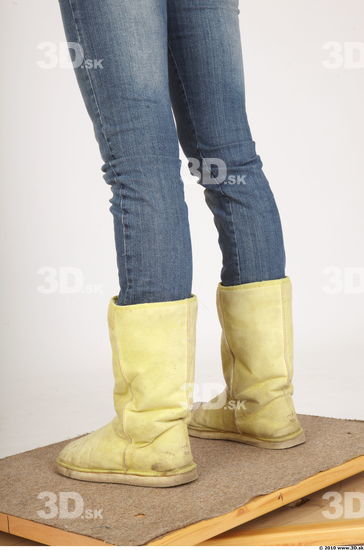 Calf Whole Body Woman Animation references Nude Casual Jeans Slim Studio photo references