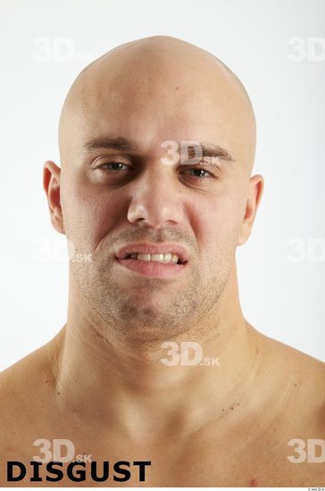 Face Emotions Man White Chubby Bald