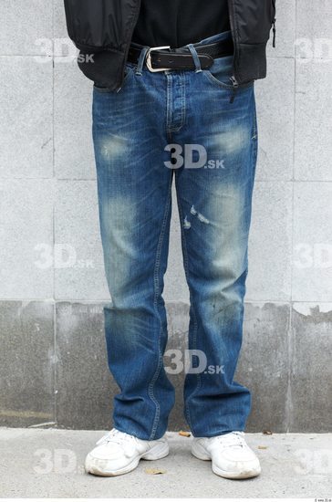 Calf Leg Head Man Casual Uniform Jeans Slim Street photo references