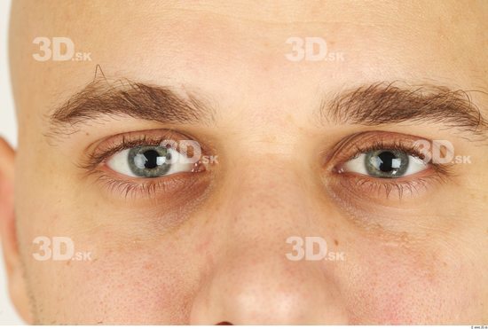 Eye Whole Body Man Casual Chubby Bald Studio photo references