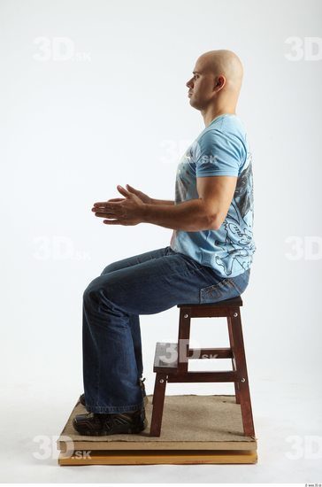 Whole Body Man Artistic poses White Casual Chubby Bald