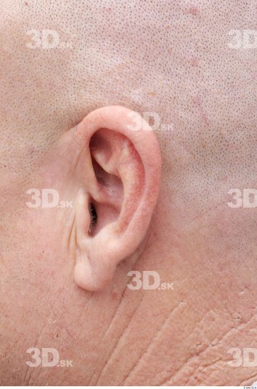 Ear Man White Overweight Bald