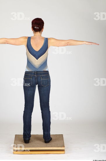 Whole Body Woman Animation references T poses Casual Average Studio photo references