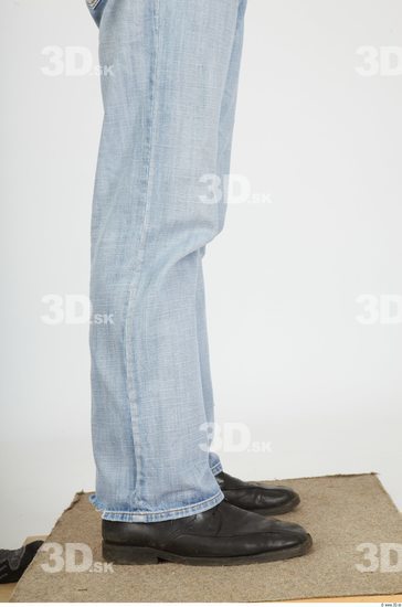 Calf Whole Body Man Animation references Casual Jeans Athletic Studio photo references