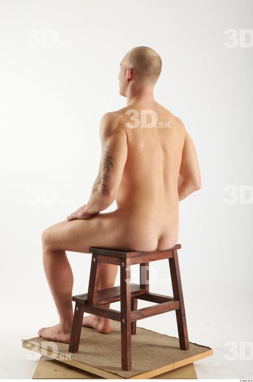 Whole Body Man Artistic poses Tattoo Nude Casual Athletic Studio photo references