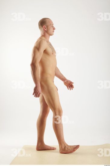 Whole Body Man Animation references Nude Casual Athletic Studio photo references