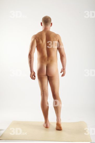 Whole Body Man Animation references Nude Casual Athletic Studio photo references