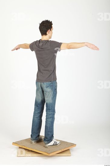 Whole Body Man Animation references T poses Casual Slim Studio photo references