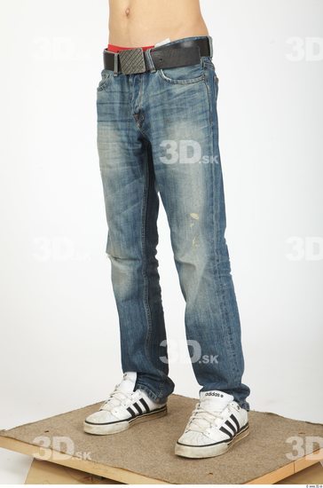 Leg Whole Body Man Animation references Casual Jeans Slim Studio photo references