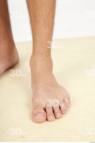 Foot Whole Body Man Animation references Nude Casual Slim Studio photo references