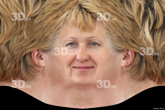 Head Woman White Head textures Wrinkles