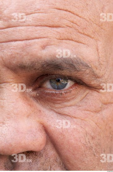 Eye Head Man White Casual Overweight Wrinkles Bald Street photo references