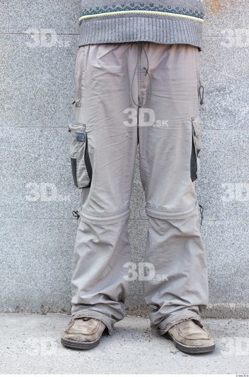 Leg Head Man White Casual Trousers Athletic Overweight Bald Street photo references