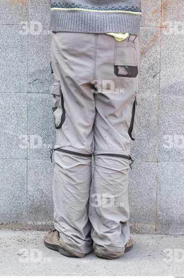 Leg Head Man White Casual Trousers Athletic Overweight Bald Street photo references
