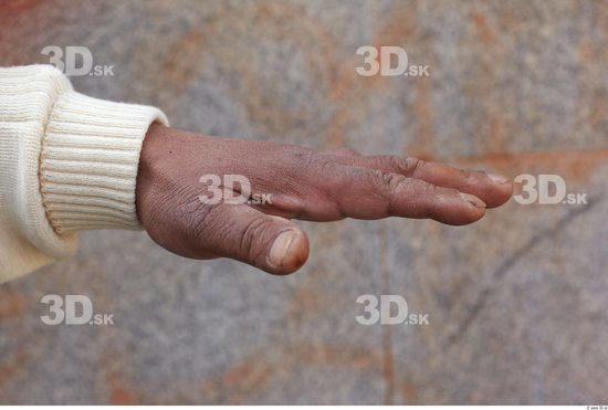 Hand Head Man White Casual Overweight Bald Street photo references