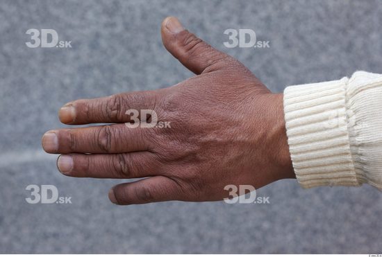 Hand Head Man White Casual Overweight Bald Street photo references
