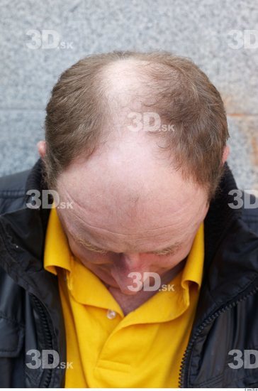 Head Hair Man White Casual Chubby Overweight Bald Street photo references
