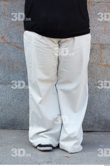 Leg Head Man Woman White Casual Trousers Overweight Bald Street photo references