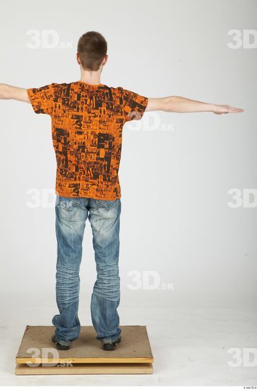 Whole Body Man T poses Casual Slim Studio photo references