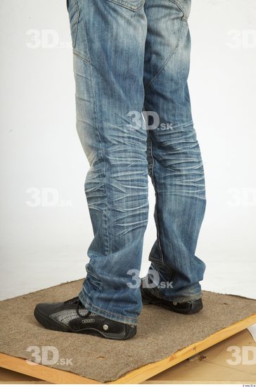 Calf Whole Body Man Casual Jeans Slim Studio photo references