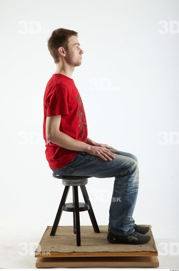 Whole Body Man Artistic poses Casual Slim Studio photo references