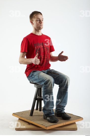 Whole Body Man Artistic poses Casual Slim Studio photo references