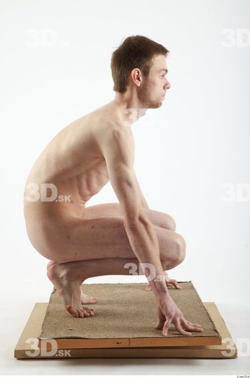 Whole Body Man Nude Slim Studio photo references