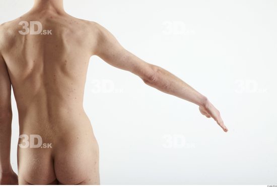 Arm Whole Body Man Animation references Nude Slim Studio photo references