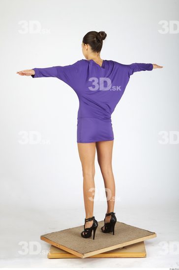 Whole Body Woman Animation references T poses Formal Dress Slim Studio photo references