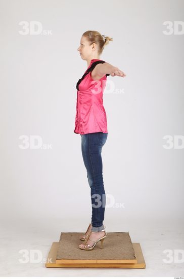 Whole Body Woman Animation references T poses Casual Average Studio photo references