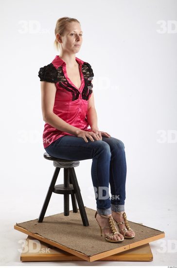 Whole Body Woman Artistic poses Casual Average Studio photo references