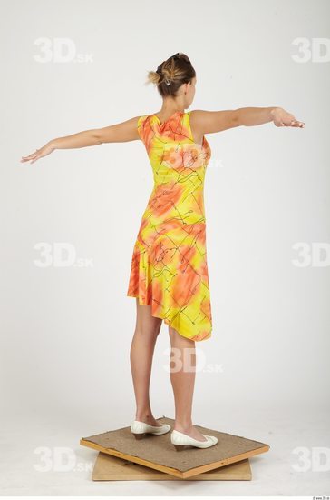 Whole Body Woman Animation references T poses Casual Dress Slim Studio photo references