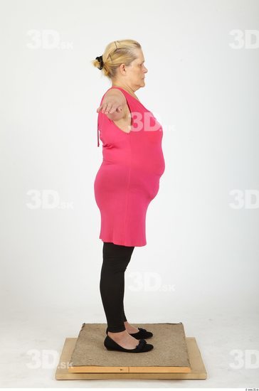 Whole Body Woman T poses Casual Overweight Studio photo references