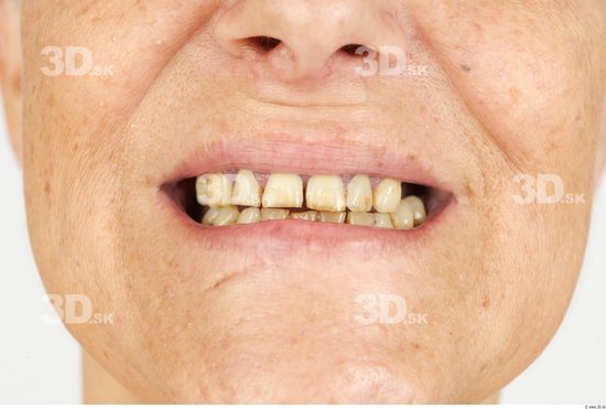 Whole Body Teeth Woman Casual Overweight Wrinkles Studio photo references
