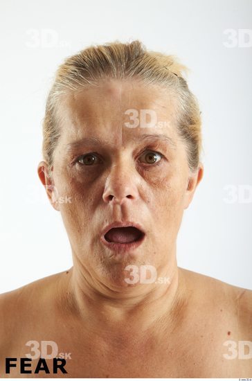 Face Emotions Woman White Overweight Wrinkles
