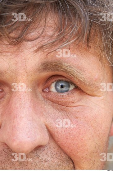 Eye Man White Average Wrinkles