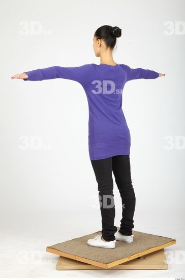 Whole Body Woman Animation references T poses Casual Slim Studio photo references