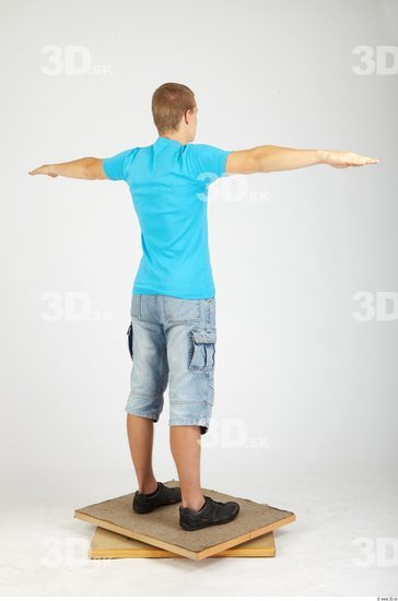 Whole Body Man T poses Casual Athletic Studio photo references